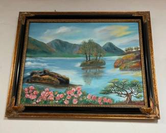 Original Oil Painting by K. Moore: Riverbank. Size: 28*24 $500.
