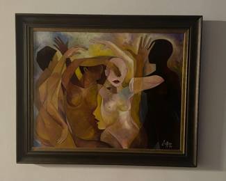 Original Michael Escoffery , oil and canvas. "Women of Color" 36"x28" $4000.