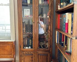 Oak Bookcase with Glass doors: Showcase Your Style $1200