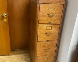 Antique Oak File Cabinet. 2 available. Excellent condition $800 each/ $1500 both.