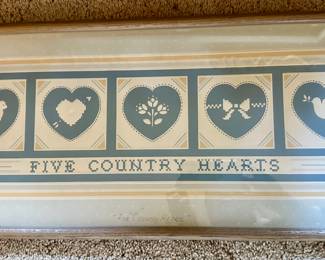 "Five Country Hearts" limited edition by E. Brownd
