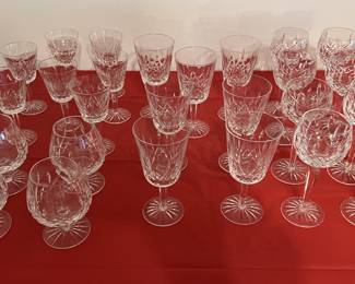 This is a nice set of Waterford crystal glassware.  This is an excellent set for smaller gatherings.