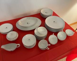 There is a a very nice set of matching dishes in this sale.