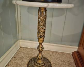 Brass and marble table