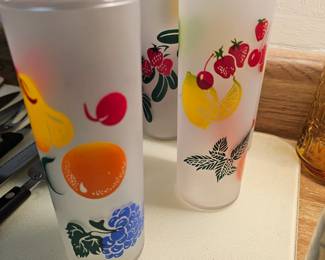 Vintage Frosted Libbey glass 1950s tom Collins 