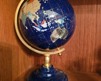 Vintage desktop globe with inlay
