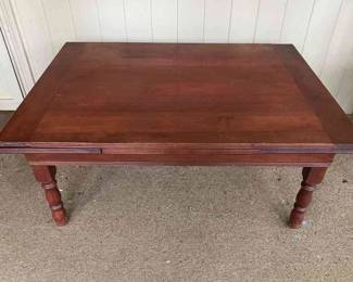 Vintage Expandable Dark Brown Wooden Coffee Table 
