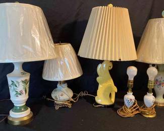 Vintage Antique Lamp Bundle  Untested 