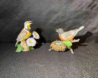 Lenox Birds Western Meadowlark And American Robin
