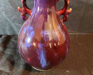 Chinese Flamb Glazed Porcelain Vase