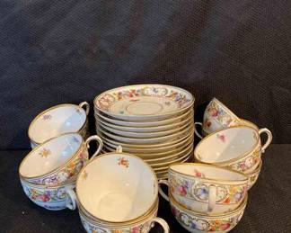 Floral China Cups And Saucers 