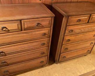 2 Wooden Chest Of Drawers 