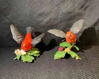 Lenox Birds Scarlett Tanager And Vermillion Flycatcher 