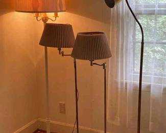 Set Of Four Of Vintage Floor Lamps In Need Of TLC 