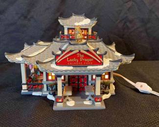 The Luck Dragon Chinese Food Restaurant Snow Village 