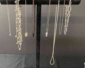 8 Sliver Coated Necklaces 