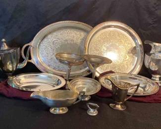 Silver Colored plated Dishware 
