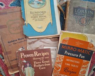 Antique vintage cookbooks