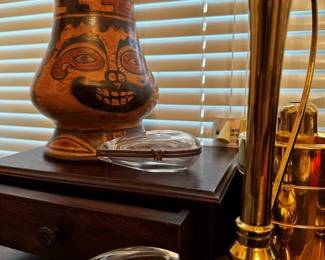 Pottery, Brass, & Crystal