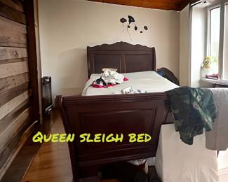 Queen sleigh bed - original price $200.00
