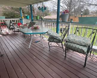 Outdoor table and chairs with umbrella - original price was $200.00