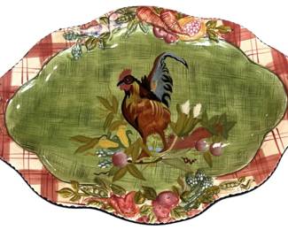 Painted Rooster Tray