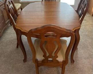 Vintage French Provincial dining table and chairs
