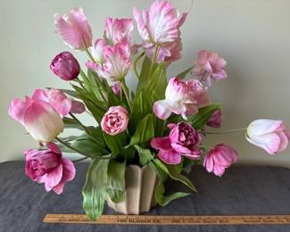 Faux floral arrangements