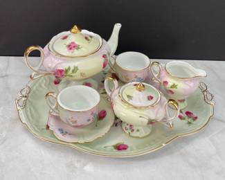 Dollhouse Size Vintage China Set With Tray * Decor Only
