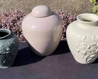2 Vases & 1 Urn Possible Haeger
