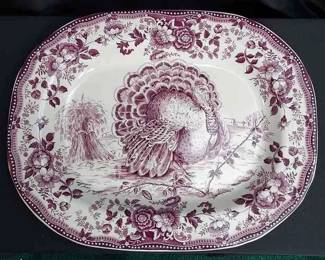 Royal Staffordshire Dinnerware By Clarice Cliff * Made In England * Turkey Platter
