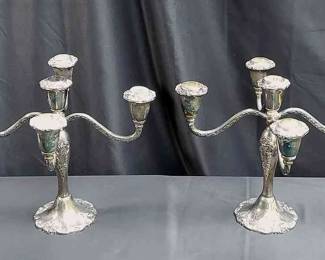 2 Silver Plated Candelabras
