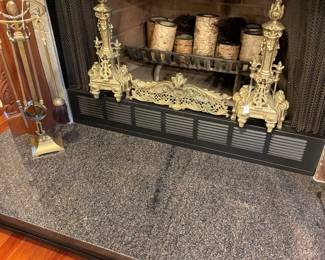 Fireplace andirons and tools - Beautiful condition
