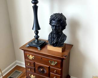 Ludwig Von!, Lamp and Lexington Silver Pine Jewelry/Chairside Chest.