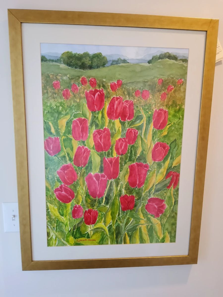 Watercolor Tulips by Jeannette Sheehan,  Pinehurst Artist 