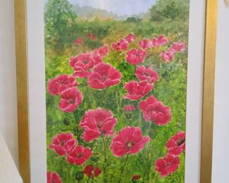 Watercolor Poppies by Jeanette Sheehan,  Pinehurst Artist 