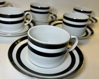 Ralph Lauren spectator black cups and saucers