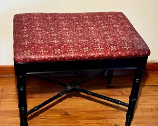 Small covered bench seat