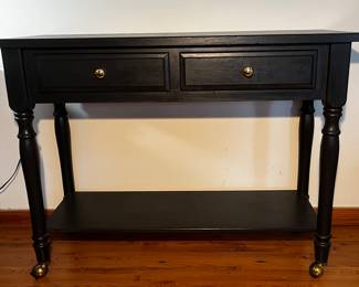 Painted black side table 