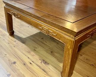 Solid heavy wood coffee table square