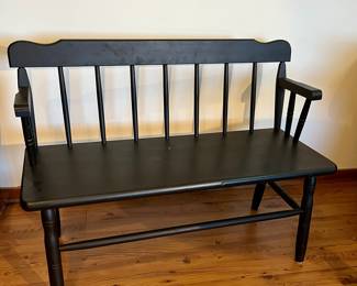 Black painted deacons bench