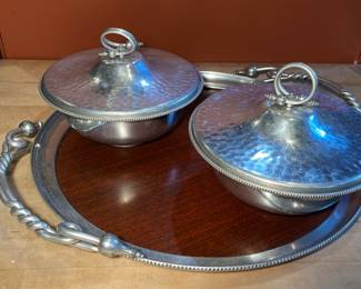 Vintage Beiling covered dishes and teay