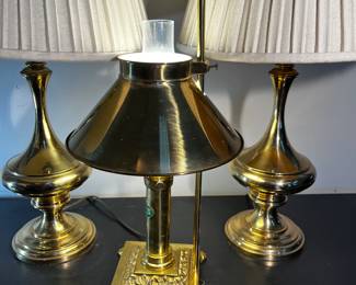 Lotnof 3 polished brass lamps