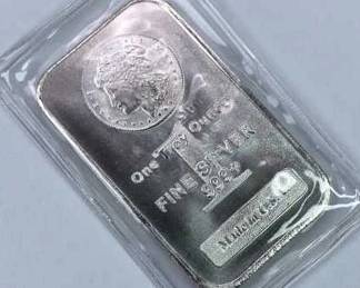 1oz Silver Bar Morgan Design .999