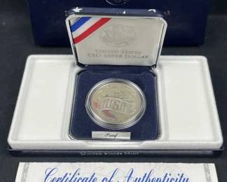 1991 USO Proof Silver Dollar Commemorative
