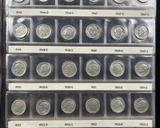 1946-2000 Roosevelt Dimes Set w/ 48 Silver