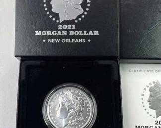 2021-O Morgan Silver Dollar, US Mint 100th Anniv