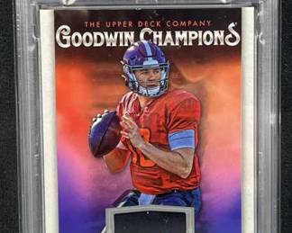 2021 UD Mac Jones Memorabilia Goodwin Champs
