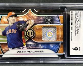 2022 Topps Tribute Justin Verlander SOA Relic CGC