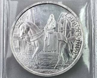 1oz Silver Lady Godiva Premium Round .999